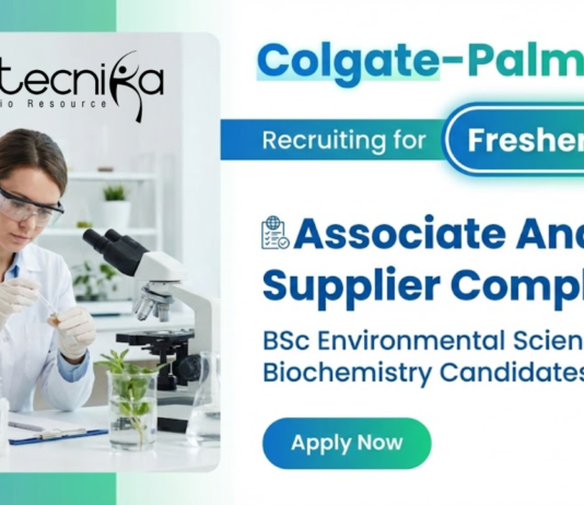 Freshers Associate Analyst Job Role at Colgate-Palmolive | Biochemistry Jobs | Apply Now Associate Analyst Biochemistry Jobs at Colgate Palmolive Mumbai