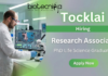 Research Associate Jobs at Tocklai Tea Research Institute for PhD Life Science candidates