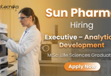 Executive Jobs at Sun Pharma | Analytical Development | Life Science Jobs Executive Jobs at Sun Pharma Careers – Life Science Jobs in Analytical Development
