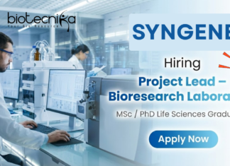 Project Lead at Syngene – Life Science Jobs in Bioanalytical Research | Apply Now Project Lead at Syngene Careers – Life Science Jobs in Bioanalytical Research