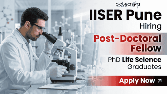 IISER Pune recruitment for postdoctoral fellowship research job postdoctoral fellowship IISER Pune recruitment research job walk-in