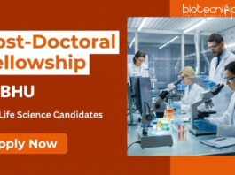 Apply for Post Doctoral Fellowship under BHU Recruitment. Advance your Life Sciences Research Career with High Stipend and Top Facilities.