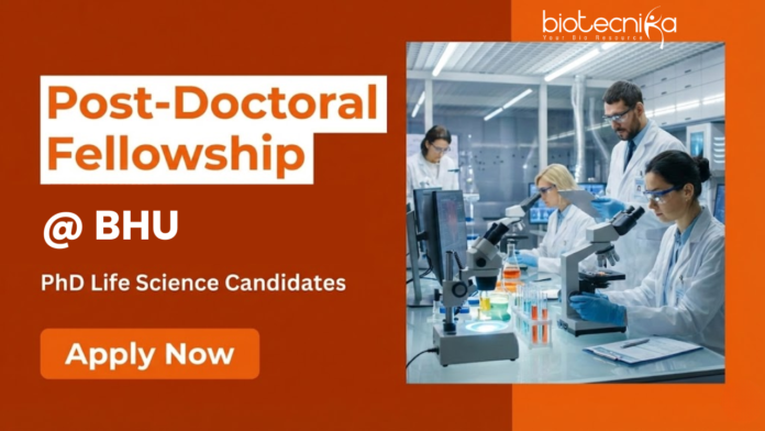 BHU (1) Apply for Post Doctoral Fellowship under BHU Recruitment. Advance your Life Sciences Research Career with High Stipend and Top Facilities.