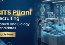 BITS Pilani Recruitment | Apply Now for Biological Sciences Jobs Apply for Biological Sciences Jobs under BITS Pilani Recruitment 2026. Project Fellow Roles for Biotechnology Graduates in Goa Campus.
