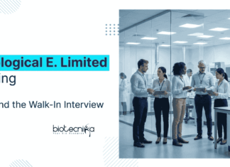 Life Sciences Jobs at Biological E. Limited | Attend the Walk-In Interview Biological E Limited Career Walk-In Interview. Hiring for Life Sciences Jobs in vaccine manufacturing, QA, QC & production roles. Apply Now.