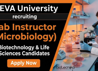 Lab Instructor Job at REVA University. Biotechnology, Microbiology, and Life Sciences Candidates, Apply Now.