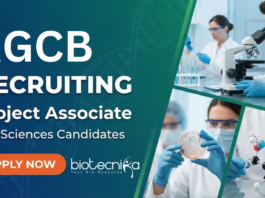 Project Associate Job at Rajiv Gandhi Centre for Biotechnology, Thiruvananthapuram. Life Sciences Candidates, Apply Now.
