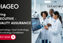 Quality Assurance Job at Diageo. Biotechnology, Food Technology, or Microbiology Freshers Candidates, Apply Now.