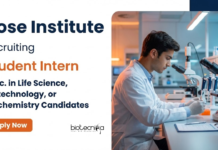 Life Science Internship for MSc Candidates at Bose Institute – Apply Now Life Science Internship: Bose Institute Recruitment 2026 offers Research Training for Students Pursuing a Career in Life Science - Apply Now