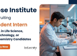 Life Science Internship for MSc Candidates at Bose Institute – Apply Now Life Science Internship: Bose Institute Recruitment 2026 offers Research Training for Students Pursuing a Career in Life Science - Apply Now