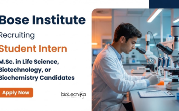 Life Science Internship for MSc Candidates at Bose Institute – Apply Now Life Science Internship: Bose Institute Recruitment 2026 offers Research Training for Students Pursuing a Career in Life Science - Apply Now