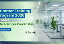Summer Training Program at CCMB | Life Science Candidates Apply Now Apply for CSIR-CCMB Summer Training Program 2026. A Hands-On Life Science Research Internship that Offers a Meaningful Career