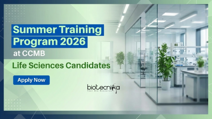 Apply for CSIR-CCMB Summer Training Program 2026. A Hands-On Life Science Research Internship that Offers a Meaningful Career