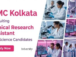 Clinical Research Job Vacancy at TMC Kolkata – Life Science Candidates Apply Now Apply for Clinical Research Jobs through TMC Kolkata Recruitment 2026. Ideal Life Science Jobs for MSc Graduates in Clinical trials.