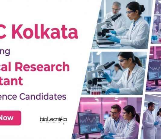 Clinical Research Job Vacancy at TMC Kolkata – Life Science Candidates Apply Now Apply for Clinical Research Jobs through TMC Kolkata Recruitment 2026. Ideal Life Science Jobs for MSc Graduates in Clinical trials.