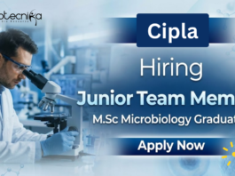 Microbiology Jobs at Cipla for M.Sc Microbiology graduates