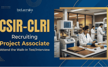 Govt Research Jobs at CSIR-CLRI | Apply Now for a Career in Biotechnology Apply for Research Jobs under CSIR CLRI Recruitment 2026 and Build your Career in Biotechnology at CSIR Chennai Laboratory.