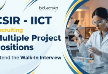 Govt Research Jobs | CSIR – IICT Recruitment | Biotech & Life Sciences Attend the Walk-In Interview CSIR IICT Recruitment 2026 Announced Research Jobs for Life Science Candidates. Apply Now for CSIR IICT Hyderabad Posts.