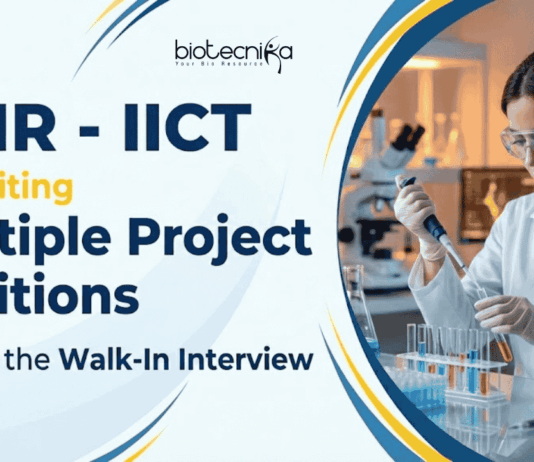 CSIR IICT Recruitment 2026 Announced Research Jobs for Life Science Candidates. Apply Now for CSIR IICT Hyderabad Posts.