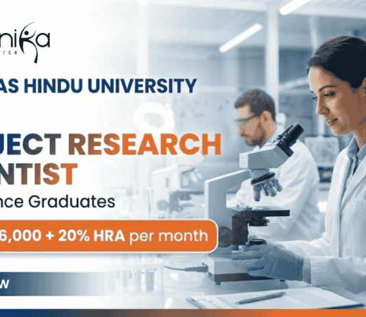 Research Scientist Jobs at BHU recruitment 2026 for Life Science Jobs in Bioinformatics