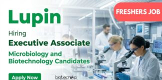 Freshers Job at Lupin | Apply Now for Microbiology and Biotech Jobs Apply for Executive Associate Production Mammalian at Lupin Pune. Explore Biotech and Microbiology Jobs with Lupin Career.