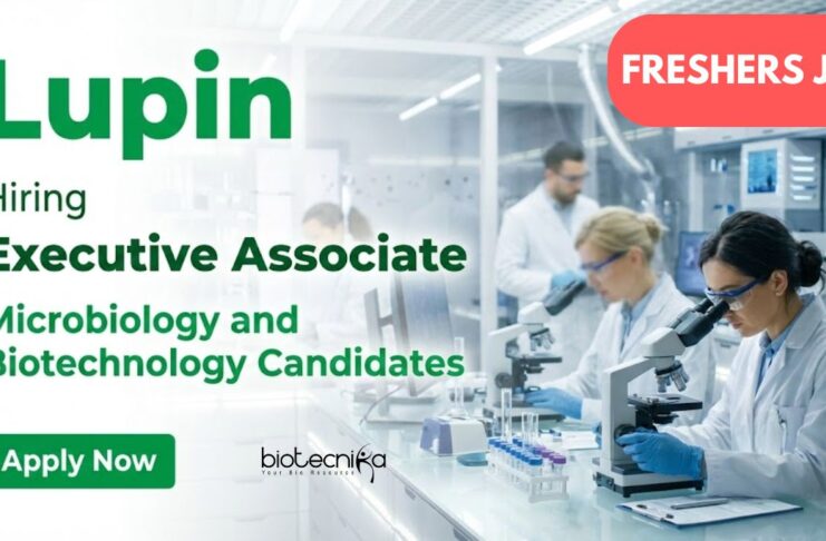 Freshers Job at Lupin | Apply Now for Microbiology and Biotech Jobs Apply for Executive Associate Production Mammalian at Lupin Pune. Explore Biotech and Microbiology Jobs with Lupin Career.