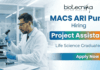 Project Assistant Job ARI Pune Life Sciences Job Microbiology Job