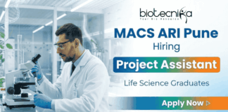 Project Assistant Job ARI Pune Life Sciences Job Microbiology Job