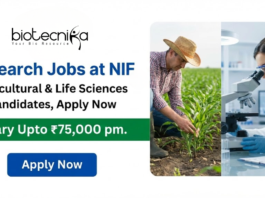 Research Jobs at NIF. Agricultural & Life Sciences Candidates, Apply Now and get an opportunity to earn Salary Upto ₹75,000 pm.
