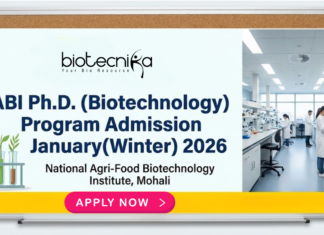 PhD Program Admission 2026 at NABI, Mohali. Biotechnology & Life Sciences Candidates, Apply Now. 36 seats available for MSc/MTech holders.