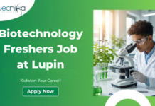 Biotechnology Freshers Job at Lupin. Biotechnology & Microbiology Candidates, Apply Now for this Job in Pune.