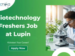 Biotechnology Freshers Job at Lupin. Biotechnology & Microbiology Candidates, Apply Now for this Job in Pune.