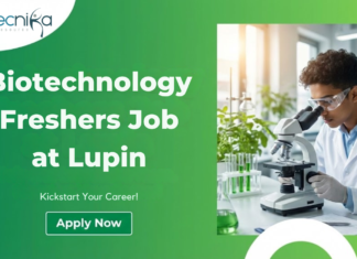 Biotechnology Freshers Job at Lupin. Biotechnology & Microbiology Candidates, Apply Now for this Job in Pune.