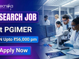 Research Job at PGIMER. Biophysics, Biochemistry, Biotechnology, or Life Sciences Candidates, Apply Now. Earn upto ₹56,000 per month.