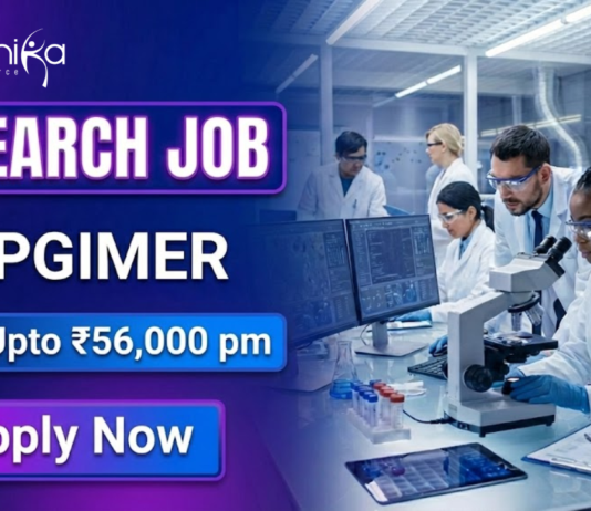 Research Job at PGIMER. Biophysics, Biochemistry, Biotechnology, or Life Sciences Candidates, Apply Now. Earn upto ₹56,000 per month.