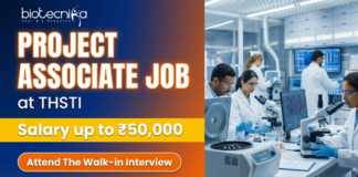 Project Associate Job at THSTI. Life Sciences Candidates, Attend The Walk-in Interview. Salary up to ₹50,000.