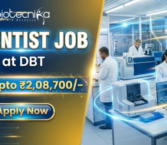 Scientist Job at DBT. Life Sciences Candidates Earn Upto ₹2,08,700/-. A total of 10 Vacancies are available. Apply Now