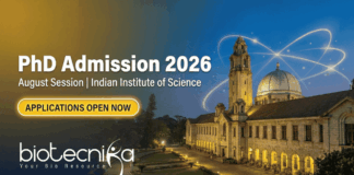 PhD Admission 2026 at Indian Institute of Science. Life Sciences Candidates, Apply Now. Research in Life Sciences, Bioengineering & more.