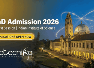 PhD Admission 2026 at Indian Institute of Science. Life Sciences Candidates, Apply Now. Research in Life Sciences, Bioengineering & more.