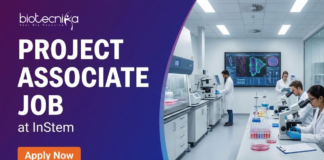 Project Associate Job at InStem. Life Sciences, Biotechnology, or Regenerative Medicine Candidates, Apply Now