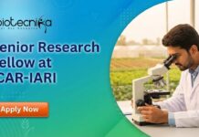 Senior Research Fellow at ICAR-IARI. Life Sciences, Agricultural Sciences, Botany, Plant Biotechnology or related fields Candidates, Apply Now