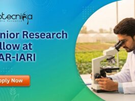 Senior Research Fellow at ICAR-IARI. Life Sciences, Agricultural Sciences, Botany, Plant Biotechnology or related fields Candidates, Apply Now