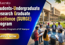 Registration for the SURGE 2026 Internship Program at IIT Kanpur is open! Apply for this premier internship program.