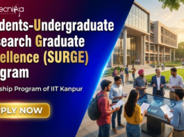 Registration for the SURGE 2026 Internship Program at IIT Kanpur is open! Apply for this premier internship program.