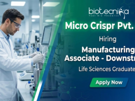 Manufacturing Associate jobs at Micro Crispr in life sciences