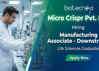 Manufacturing Associate jobs at Micro Crispr in life sciences