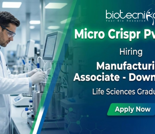 Manufacturing Associate jobs at Micro Crispr in life sciences