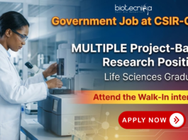 Government Job at CDRI | CDRI Project Vacancy for Life Science Students
