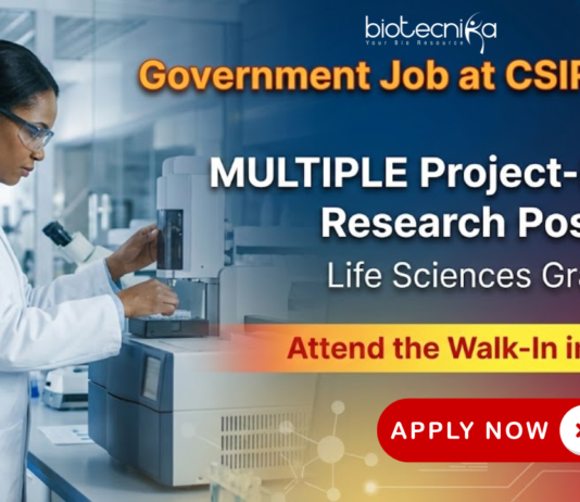 Government Job at CDRI | CDRI Project Vacancy for Life Science Students