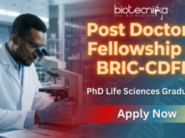 Post Doctoral Fellowship Research Job at BRIC-CDFD & DRILS Life Sciences Jobs